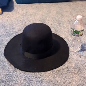 Zara Hat, black, flat brim